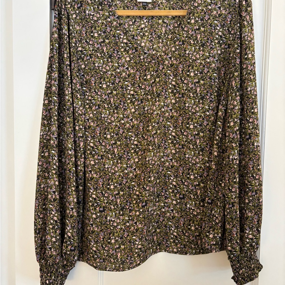 CAbi Multicolor Floral Blouse